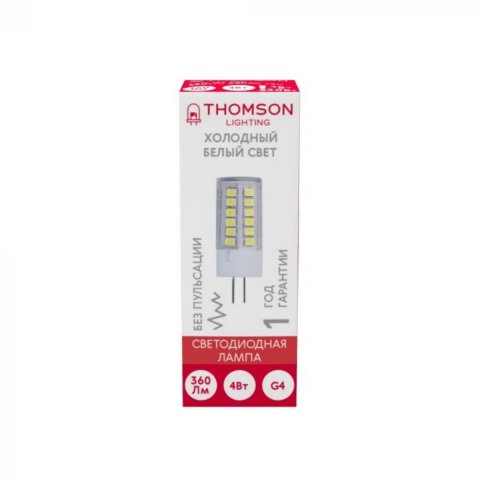 Лампа светодиодная Thomson G4 4W 6500K прозрачная TH-B4227