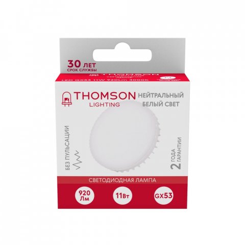 Лампа светодиодная Thomson GX53 11W 4000K таблетка матовая TH-B4010