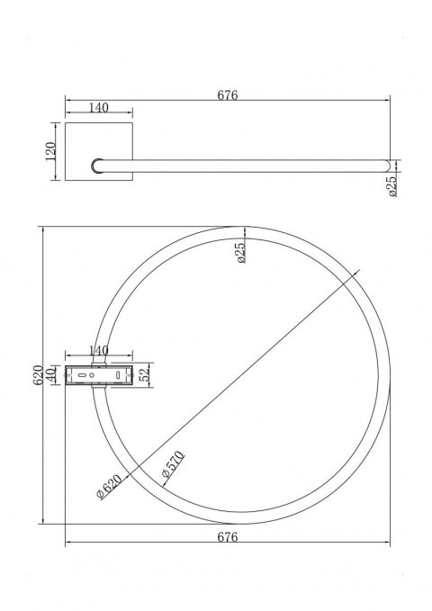 Настенный светильник Maytoni Anillo MOD315CL-L25CH3K
