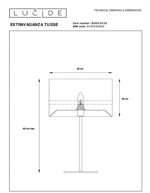 Настольная лампа Lucide Extravaganza Tusse 10509/81/33