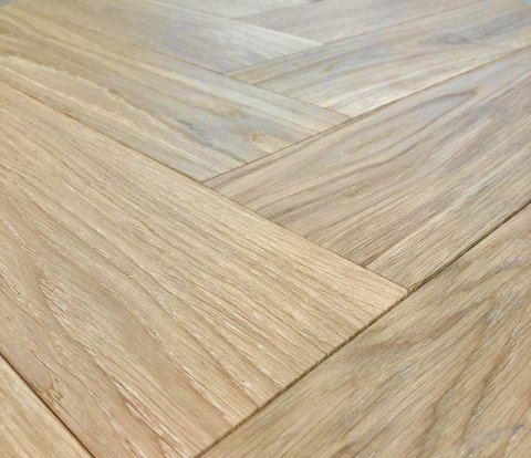 Английская елка Kahrs Herringbone Дуб AB Dim White Calm