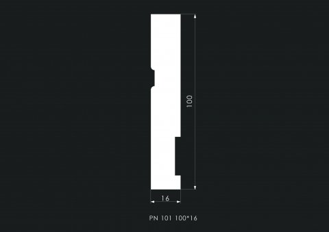 ПЛИНТУС PN 101 (100*16*2000 мм)