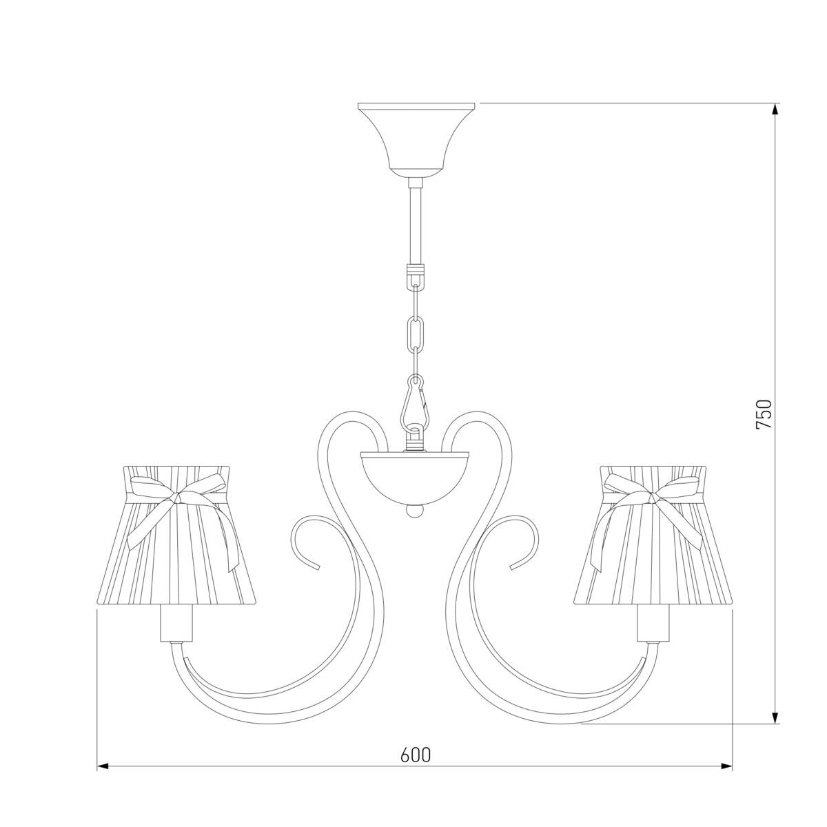 Подвесная люстра Eurosvet 60061/5 античная бронза