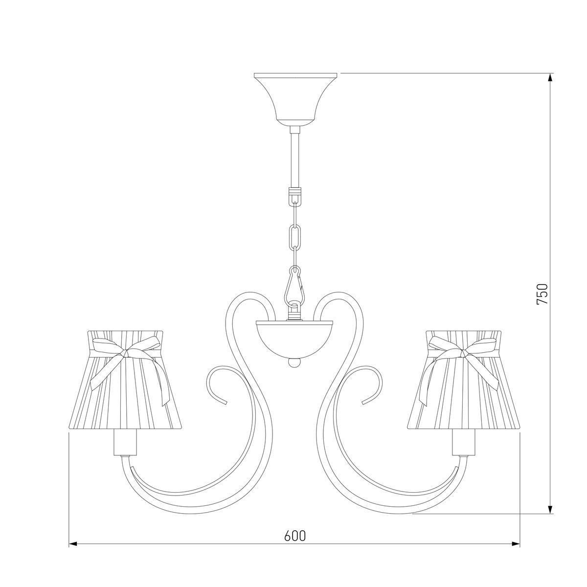 Подвесная люстра Eurosvet 60061/5 античная бронза