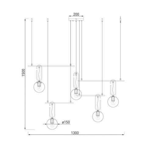 Подвесная люстра Eurosvet Riche 70143/5 белый