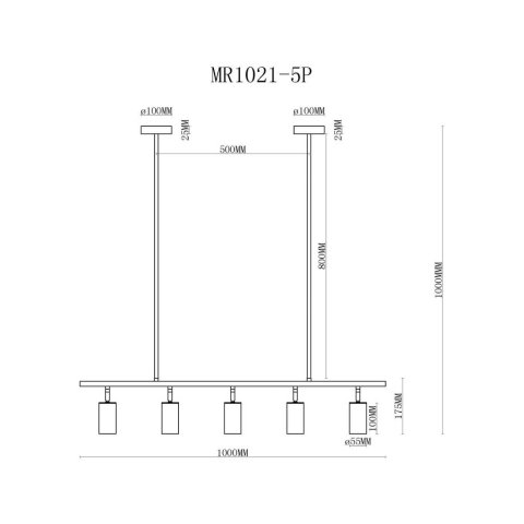 Подвесной светильник MyFar Dereck MR1021-5P
