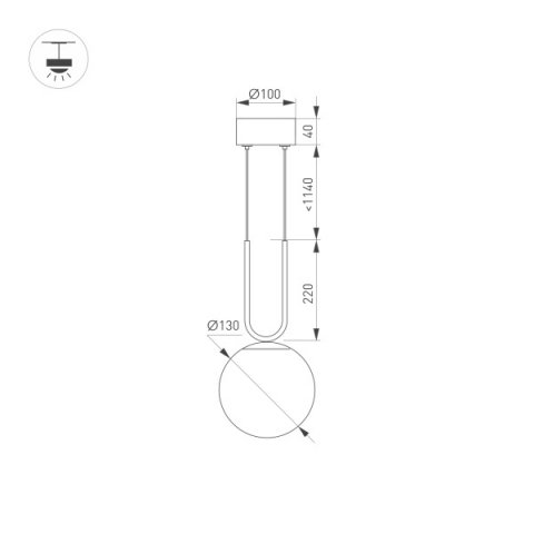 Подвесной светодиодный светильник Arlight SP-Beads-Hang-U-R130-10W Day4000 036526