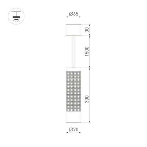 Подвесной светодиодный светильник Arlight Sp-Spicy-Hang-R70-13W Warm3000 033683
