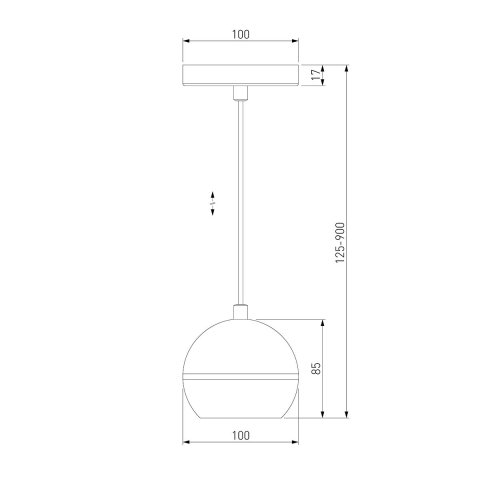 Подвесной светодиодный светильник Elektrostandard DLS023 9W 4200K черный/золото a047804