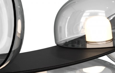 Подвесной светодный светильник Crystal Lux Bosque SP7 L3000 Black/Transparent