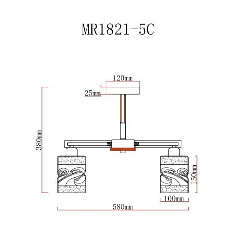 Потолочная люстра MyFar Olivia MR1821-5C