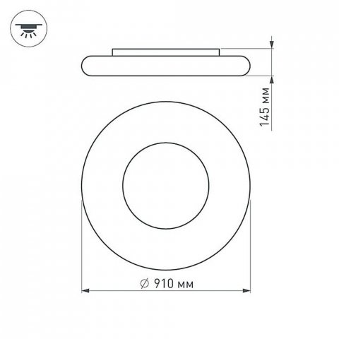 Потолочный светодиодный светильник Arlight Alt-Tor-BB910SW-120W Warm White 022751