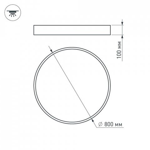 Потолочный светодиодный светильник Arlight SP-Tor-Pill-R800-94W Warm3000 023003(2)