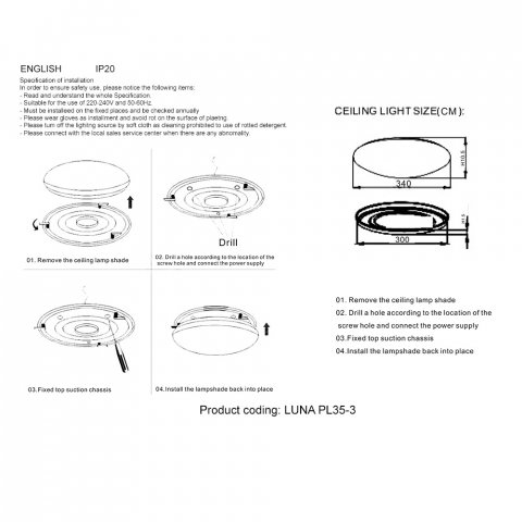 Потолочный светодиодный светильник Crystal Lux Luna PL35-3