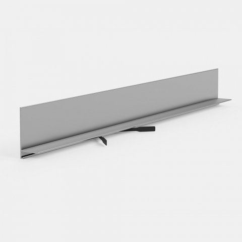 Микроплинтус Mini L 601A Серебро Pro Design 35 мм х 15.5 мм х 2700 мм