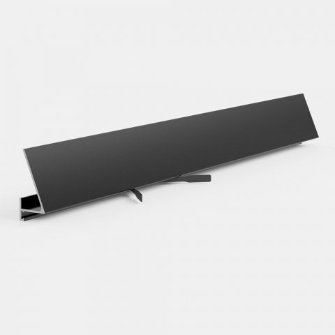 Микроплинтус Corner 570 под LED подсветку Черный Pro Design 30 мм х 15.5 мм х 2700 мм