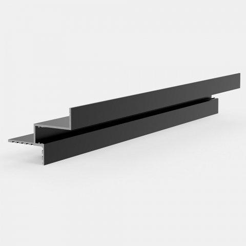 Парящий потолочный плинтус (профиль) Pro Design Gipps 602 Черный