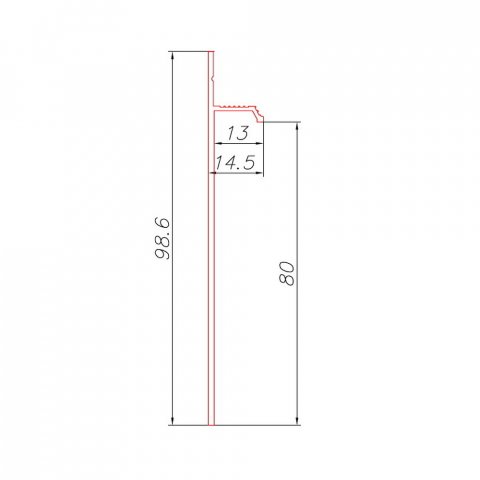 Плинтус скрытого монтажа Pro Design 323 Чёрный Муар RAL 9005