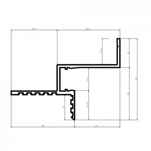 Парящий потолочный плинтус (профиль) Pro Design Gipps 602 Черный