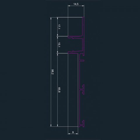 Плинтус скрытого монтажа Pro Design Combo 603 Черный Анодированный