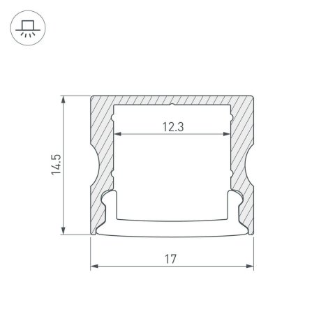 Профиль Arlight ARH-LINE-2315-2000 ANOD 036331