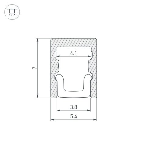 Профиль Arlight ARH-MICRO-0507-2000 ANOD 036399