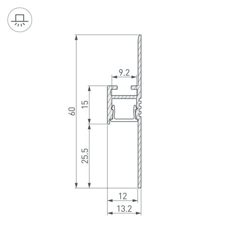 Профиль Arlight ARH-Plintus-Fantom-2000 Black 038550