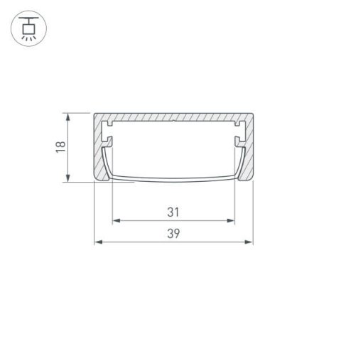 Профиль Arlight ARH-Wide-W39-2000 Anod 030982