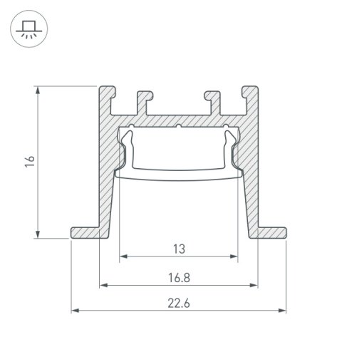 Профиль Arlight SL-Comfort-2316-F-2000 Anod Black 031769