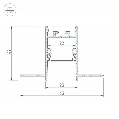 Профиль Arlight SL-Comfort22-Fantom-2000 Anod 033275