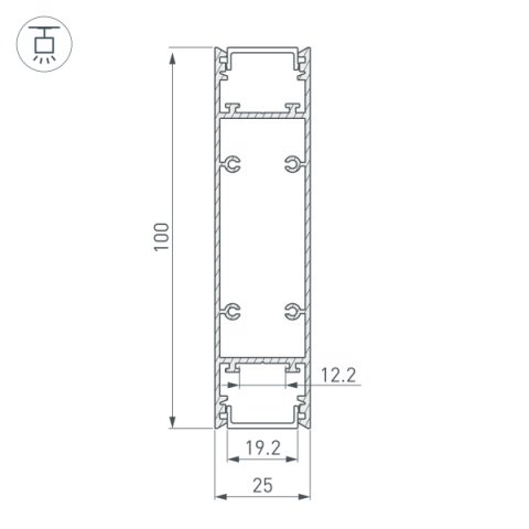Профиль Arlight SL-Line-2522-2500 Black 033735