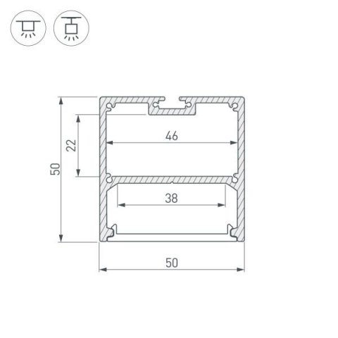 Профиль Arlight SL-Line-5050-3000 Anod 036202