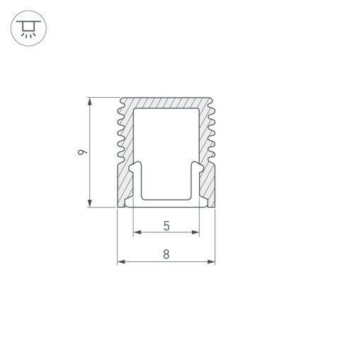 Профиль Arlight SL-MINI-8-2000 WHITE 037109