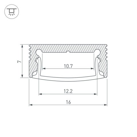 Профиль Arlight SL-Slim-H7-2000 White 037111