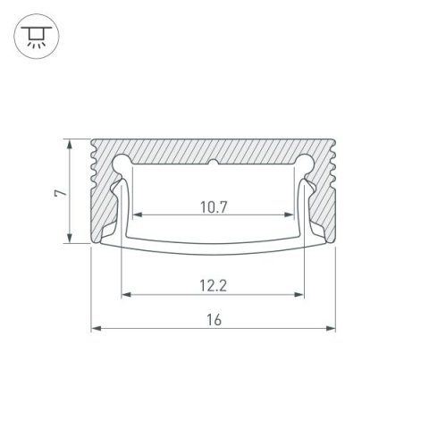 Профиль Arlight SL-Slim-H7-3000 Anod 036033