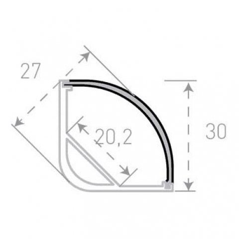 Профиль с рассеивателем SWG SF-3030 001138