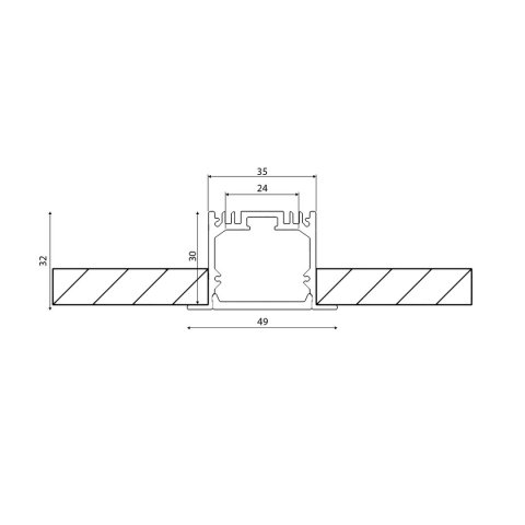 Профиль встраиваемый DesignLed LE.4932-R 010356