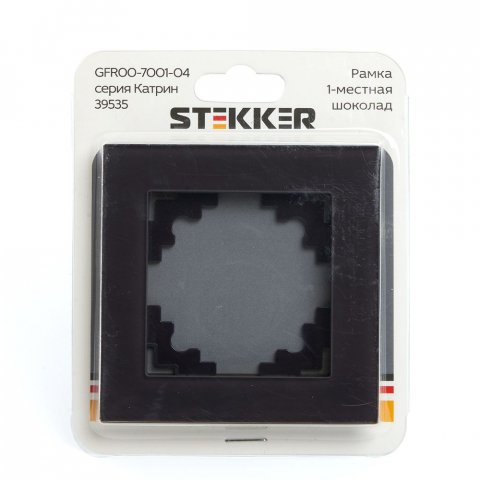 Рамка 1-постовая Stekker Катрин шоколад GFR00-7001-04 39535