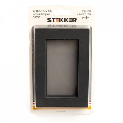 Рамка 2-модульная Stekker Катрин графит GFR00-7012-06 39570