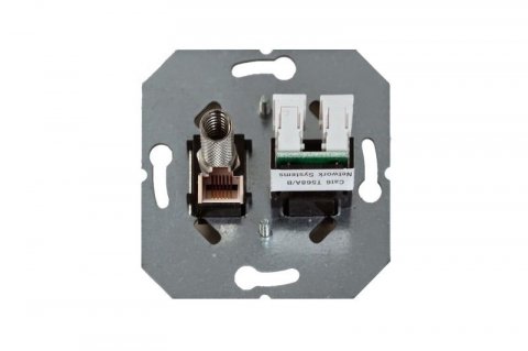 Розетка RJ45/TV Liregus Epsilon бежевый 28-073