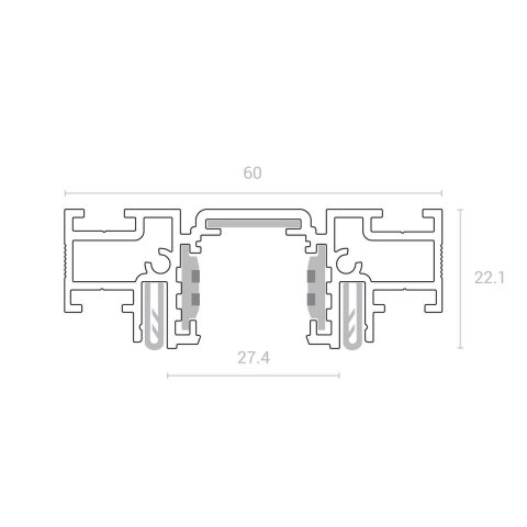 Шинопровод для монтажа в натяжной потолок Novotech Shino Flum 135179
