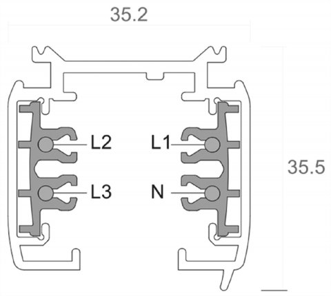 Шинопровод трехфазный Deko-Light D Line 2 м 710003