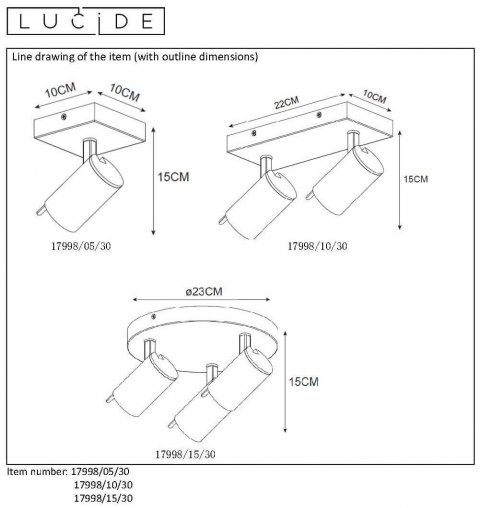 Спот Lucide Grony 17998/15/30