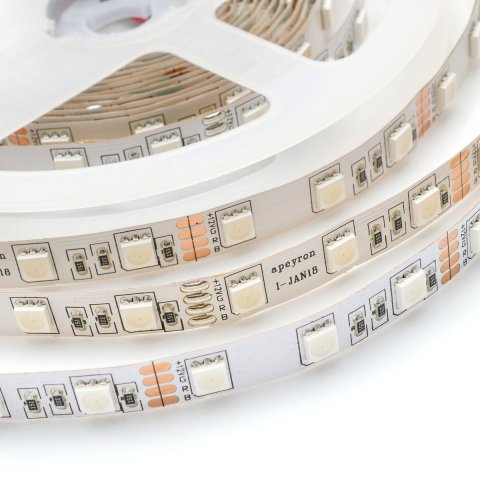 Светодиодная лента Apeyron 14,4W/m 60LED/m 5050SMD разноцветная 5M 10-33