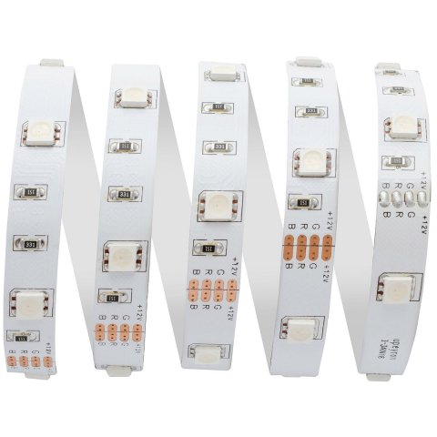 Светодиодная лента Apeyron 7,2W/m 30LED/m 5050SMD разноцветная 5M 00-38