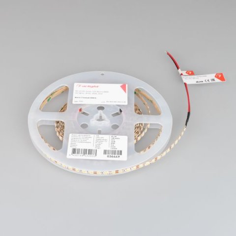 Светодиодная лента Arlight 12W/m 120LED/m 2835SMD теплый белый 5M 036449