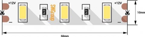 Светодиодная лента SWG 12W/m 60LED/m 5630SMD теплый белый 5M 001690