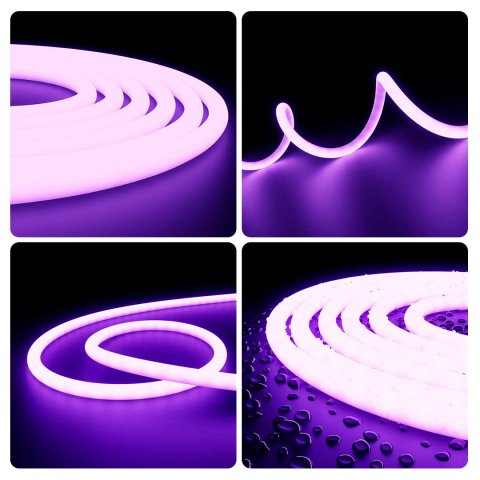 Светодиодная влагозащищенная лента Apeyron 14,4W/m 120LED/m 2835SMD фиолетовый 5M 00-329