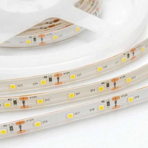 Светодиодная влагозащищенная лента OGM 4,8W/m 60LED/m 3528SMD теплый белый 5M SL-27