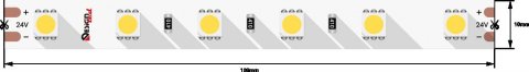 Светодиодная влагозащищенная лента DesignLed 14,4W/m 60LED/m 5050SMD теплый белый 5M 000521